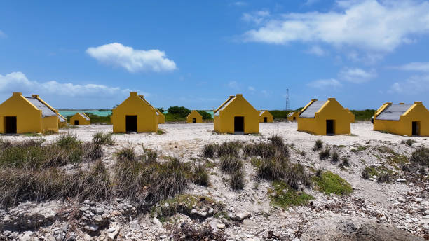 istock Red Slave Huts At Kralendijk In Bonaire Netherlands Antilles. 2151734856
