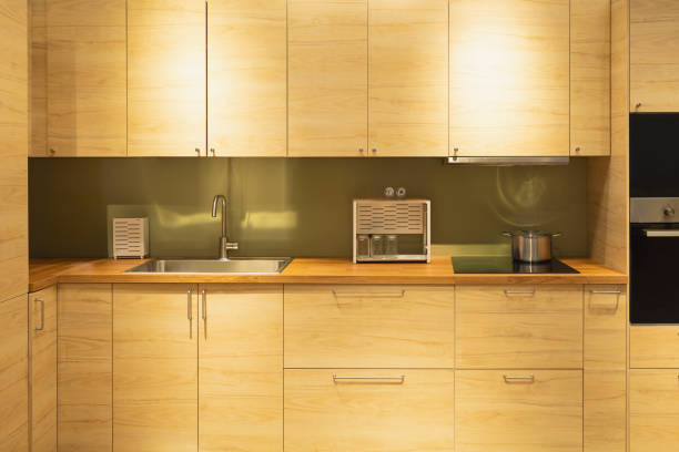 istock Wood table with  kitchen room background .For montage product display or design key visual layout. 2151735013
