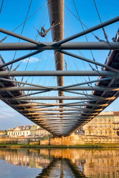 Osthafenbrücke in Frankfurt am Main early in the morning