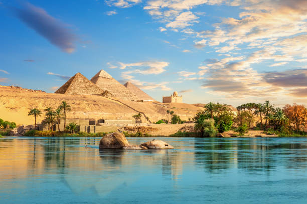 istock Ancient rocks in the Nile on the way to pyramids, Aswan, Egypt 2151747865