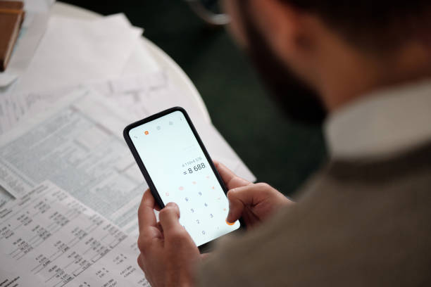 istock Result of calculations on phone screen 2151751868