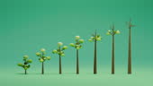 3d Tree Sustainable Data Visualizations Graph Growing Tree On Green ...