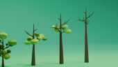 3d Tree Sustainable Data Visualizations Graph Growing Tree On Green ...