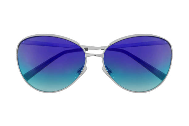 istock Blue trendy transparent sunglasses isolated on white background 2151757944