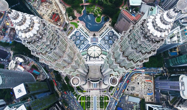 istock Kuala Lumpur petronas twin towers view from drone 2151759349