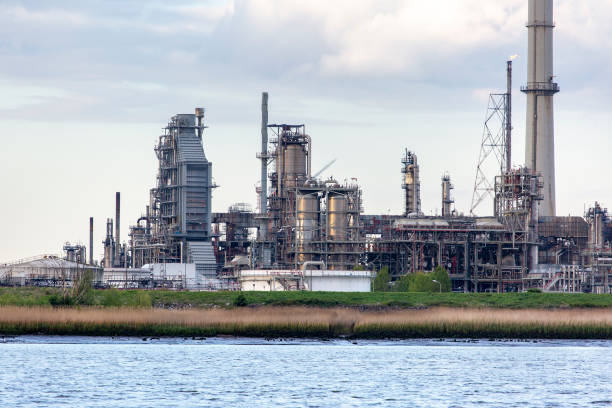 istock Port of Antwerp - large refinery 2151760213