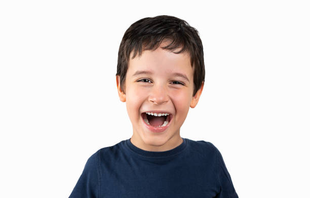 happy child laughing out loud