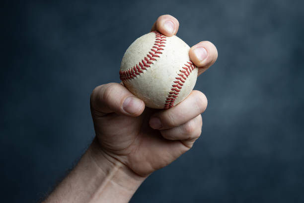 Baseball grip variation stock photo