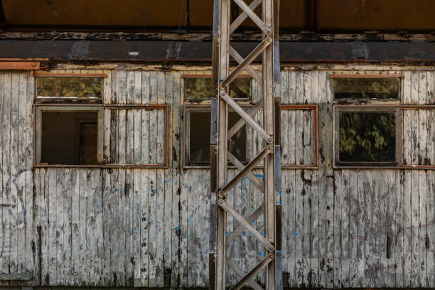 texture of old abandoned train wagon