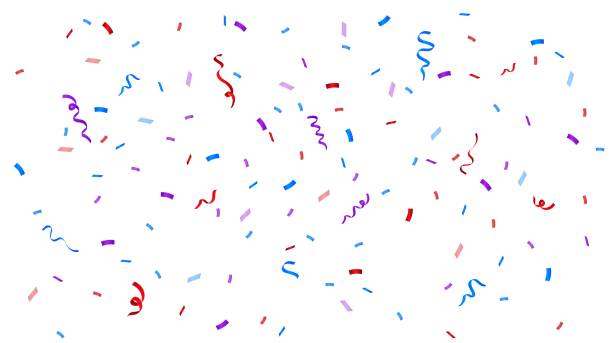 istock Colorful confetti background design. Colorful ribbon decoration template. Vector 2151818658