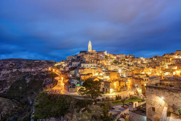 istock Matera in southern Italy at night 2151822337