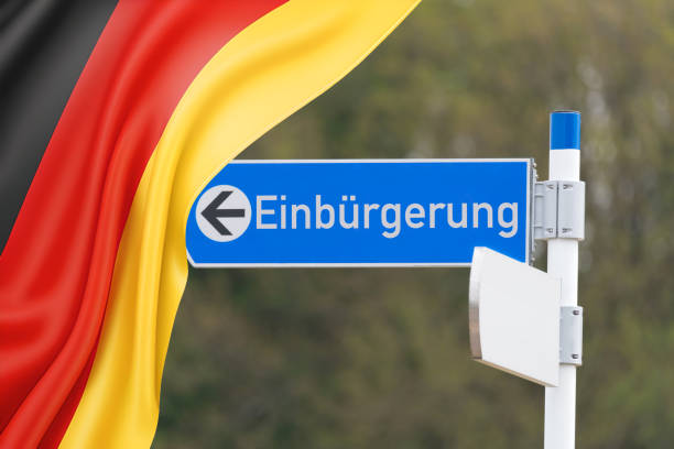 istock Flag of Germany and Naturalization Shield 2151822869