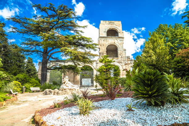 istock Arles park and antique theater ancient architecture view 2151825044