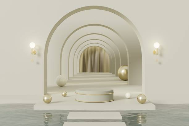 istock Luxury podium for product presentation 3D model 2151829788
