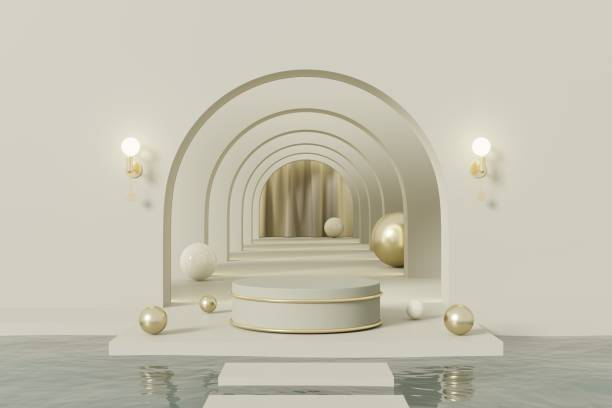 istock Luxury podium for product presentation 3D model 2151829789