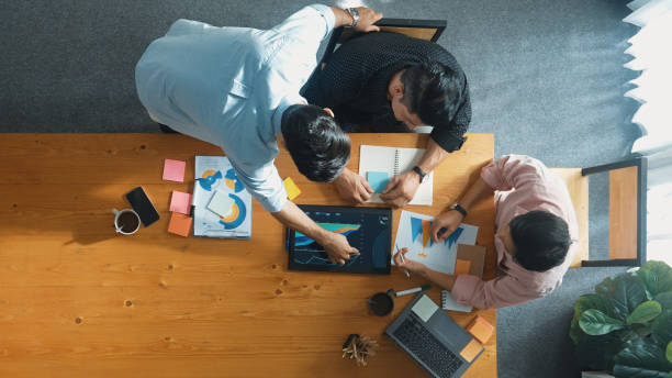 istock Smart manager explain financial graph to colleague at meeting room. Convocation. 2151830757