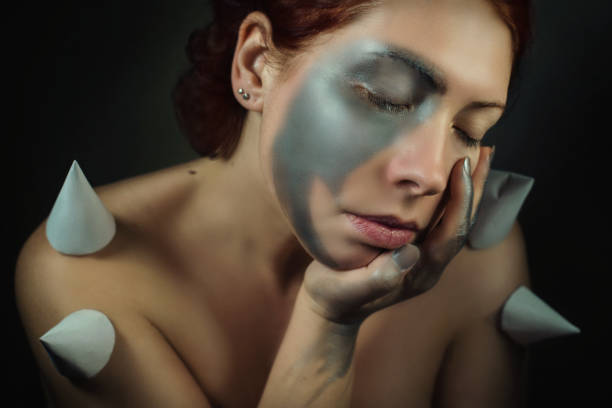 istock Embody defense: portrait woman with spikes 2151834056