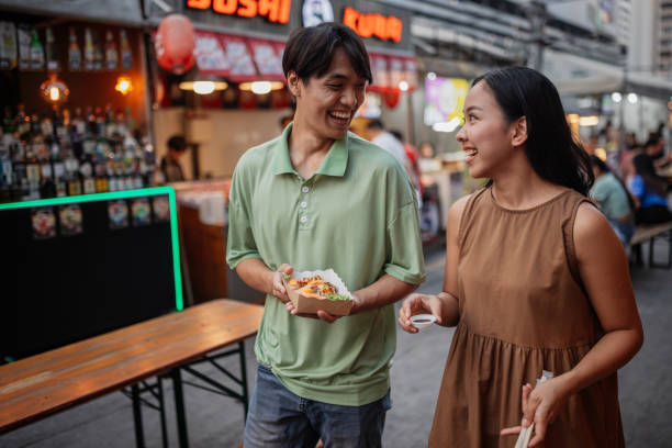 istock Happy couple with sushi to-go 2151834720