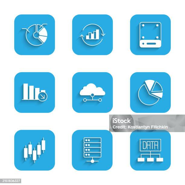 Set Network Cloud Connection Server Data Analysis Pie Chart Infographic ...
