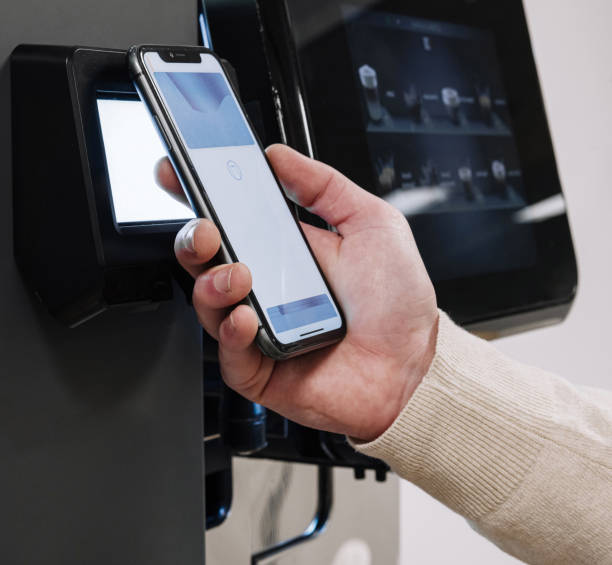 istock Mobile payment at a contactless terminal 2151838277