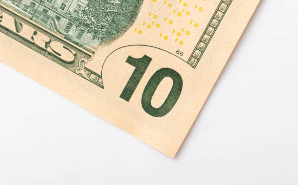 istock Ten dollar bill isolated on white background 2151842776