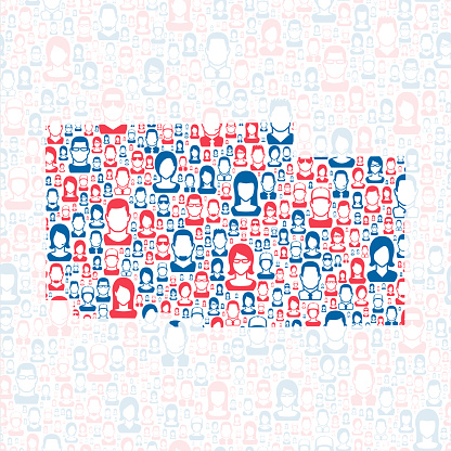 Map of Ogle County - Illinois, with a large group of people. The faces are blue and red and represent patriots. The color blue for the Democratic Party and the color red for the Republican Party. Conceptual creative map, can symbolize the unity, cooperation, teamwork, patriotism... Vector Illustration (EPS file, well layered and grouped). Easy to edit, manipulate, resize or colorize. Vector and Jpeg file of different sizes.