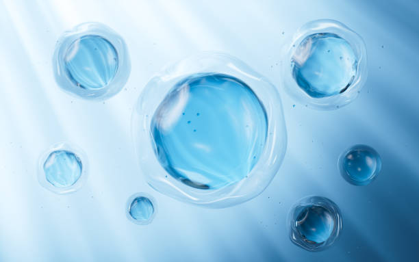 istock Biological cell background, skincare and biomedical concept, 3d rendering. 2151849817