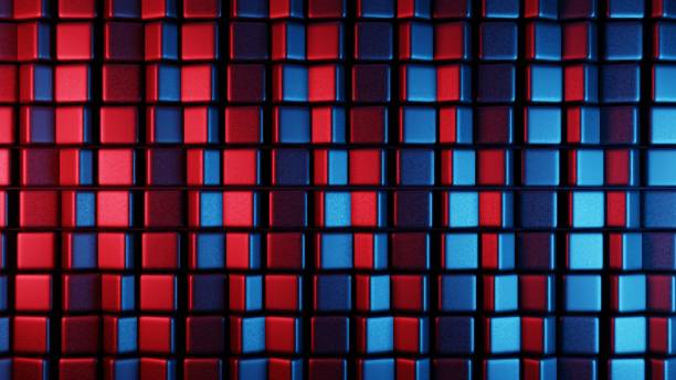 Abstract 3D background composed of cubes, creating a visually striking and geometrically complex landscape.