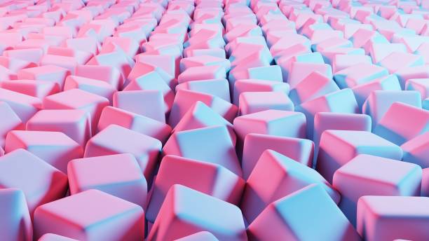 istock 3D background composed of soft cubes, creating a visually appealing and tactile environment. 2151852594
