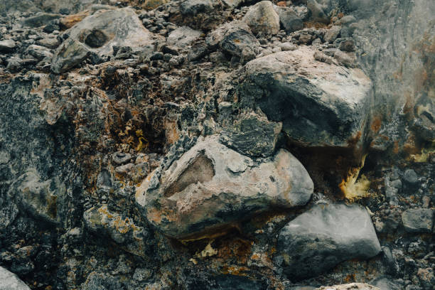 Red rocks in Hell Canyon in Wasatch Mountains in Salt Lake City, Utah: Anthropomorphic shapes and geometry of human profile
