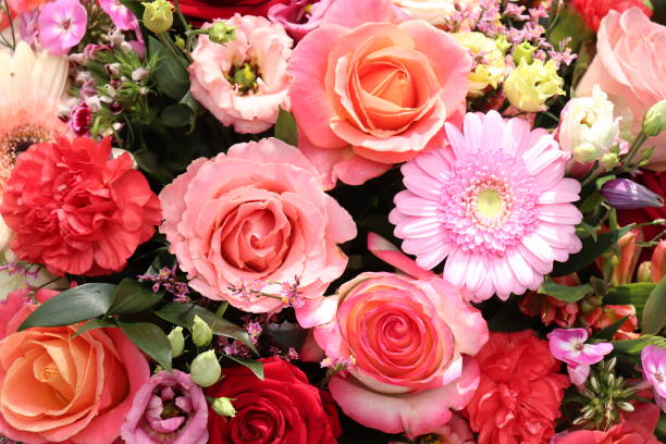 istock Group of white roses, wedding decorations 2151861358
