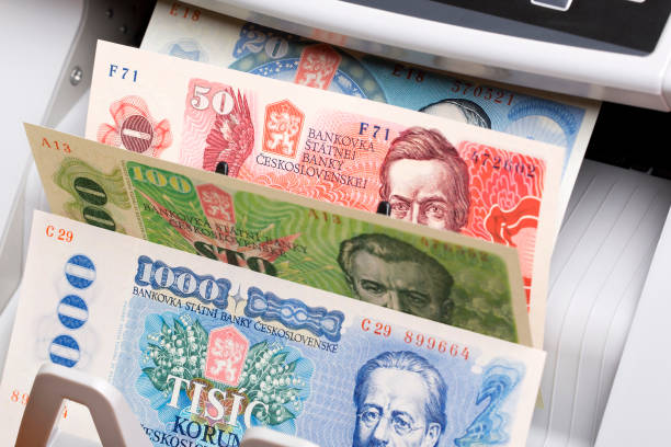 istock Czechoslovak koruna in a counting machine 2151864537
