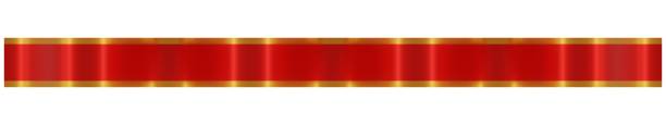 red ribbon 3d rendering.