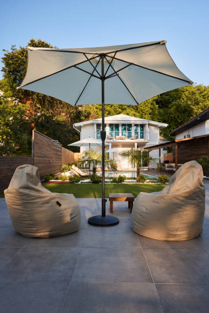 istock Modern house for rent with swimming pool. 2151865106