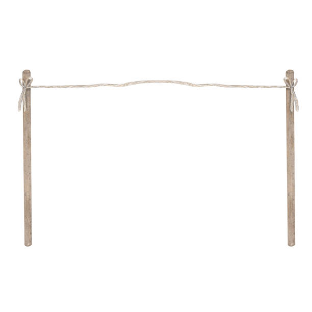 istock White clothesline stretched on wooden supports. Watercolor illustration isolated on a white background. Suitable for the design of postcards, invitations, advertising powder, soap, detergents. 2151870782