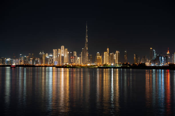 istock Long exposure of Dubai from Creek Harbour 2151873256