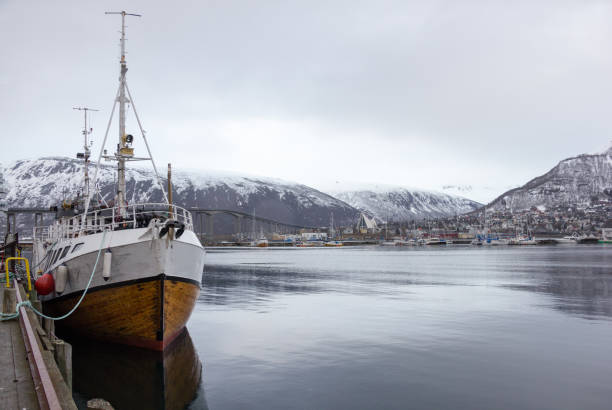 istock Boats moored in Tromso harbour 2151874585
