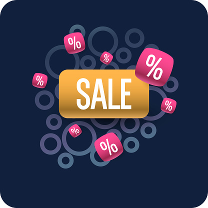 An image to advertise the sale. Poster for advertising discounts. Vector graphics in a modern style.