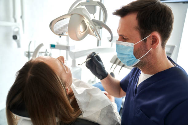 istock Woman having visit at dentist 2151876192