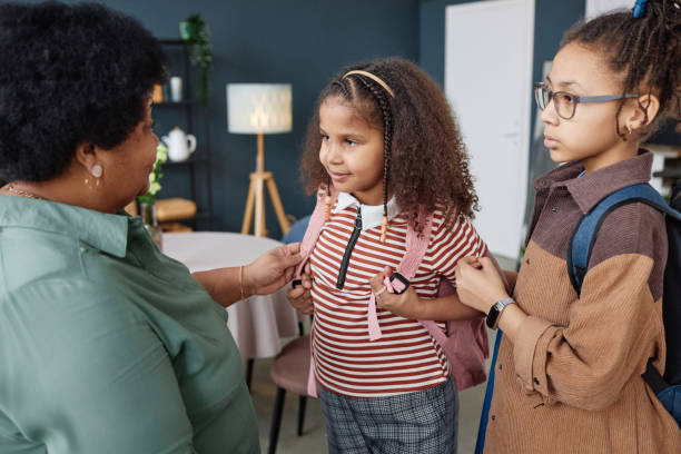 istock Black Girl with Backpack Getting Ready for School 2151882624