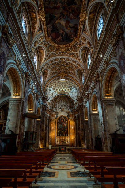 istock Ornate Baroque Church Interior with Altar 2151883673