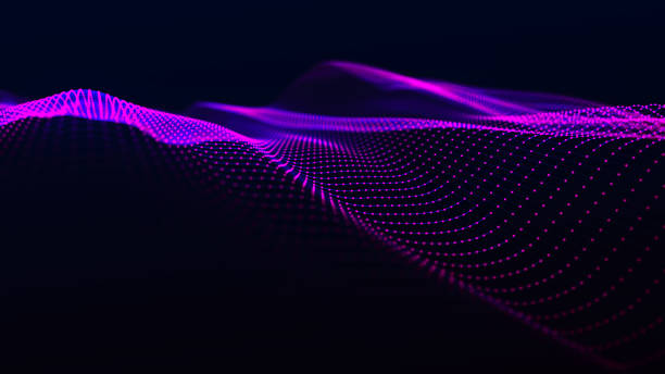 istock Technology background. Abstract digital particle wave. Futuristic dotted wave. Network connection structure. 3D rendering. 2151884112