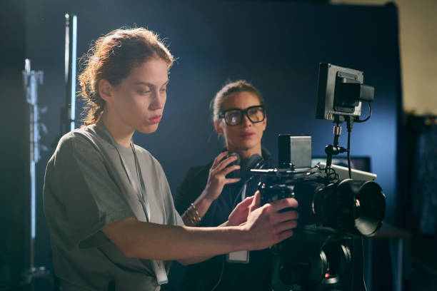 istock Woman Operating Video Equipment on Set 2151886075
