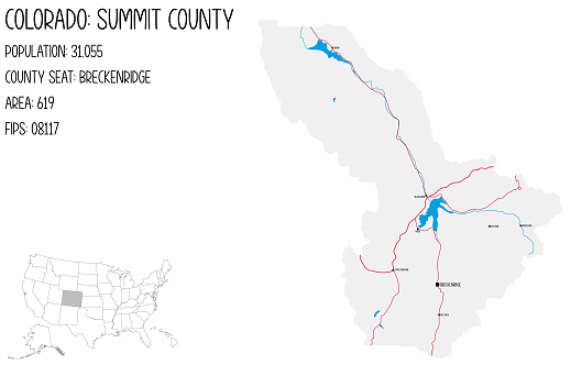 アメリカ合衆国コロラド州サミット郡の大規模で詳細な地図 アメリカ合衆国のベクターアート素材や画像を多数ご用意 アメリカ合衆国