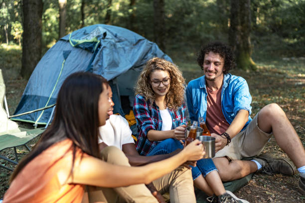 istock Friends enjoy camping together 2151886850