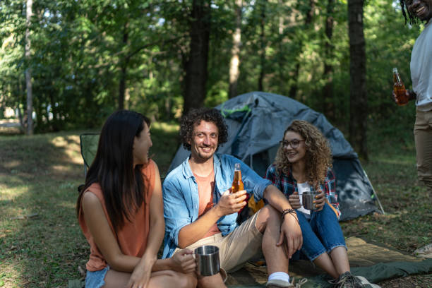 istock Friends enjoy camping together 2151887001