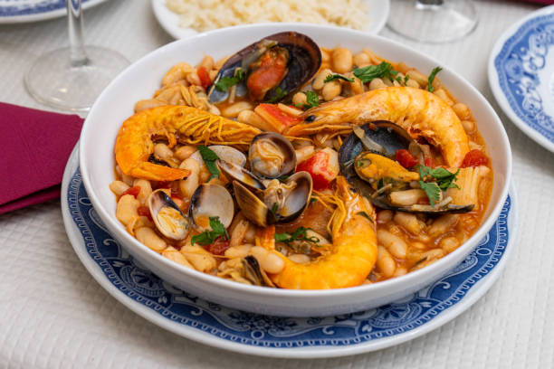 istock A traditional Alentejo restaurant serves a seafood feijoada. 2151893108