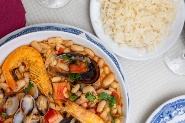 istock A traditional Alentejo restaurant serves a seafood feijoada. 2151893126