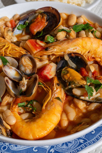 istock A traditional Alentejo restaurant serves a seafood feijoada. 2151894493