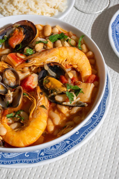 istock A traditional Alentejo restaurant serves a seafood feijoada. 2151895102